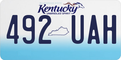 KY license plate 492UAH