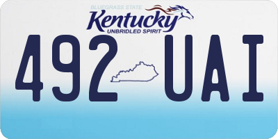 KY license plate 492UAI