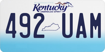 KY license plate 492UAM