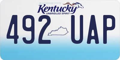 KY license plate 492UAP