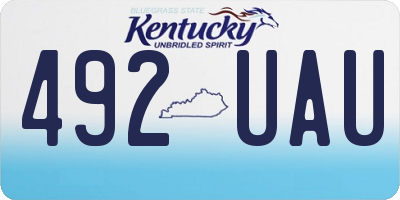 KY license plate 492UAU