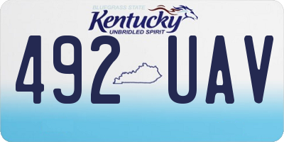 KY license plate 492UAV