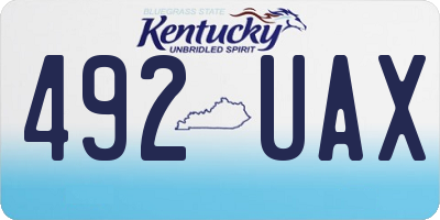 KY license plate 492UAX