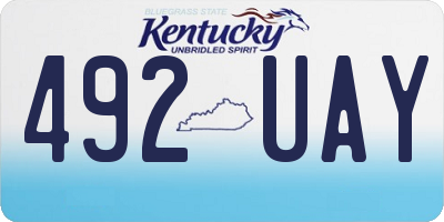 KY license plate 492UAY
