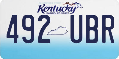 KY license plate 492UBR