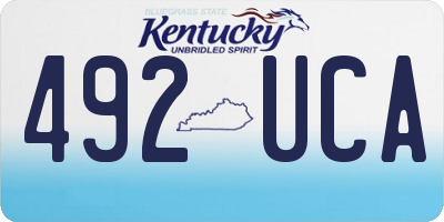 KY license plate 492UCA
