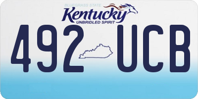 KY license plate 492UCB