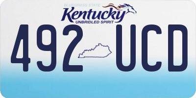 KY license plate 492UCD