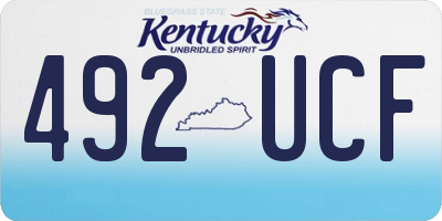 KY license plate 492UCF