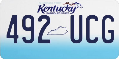 KY license plate 492UCG