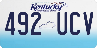 KY license plate 492UCV