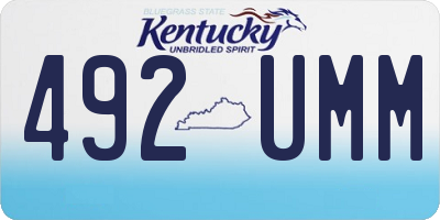 KY license plate 492UMM
