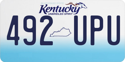 KY license plate 492UPU