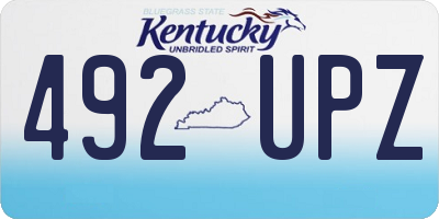 KY license plate 492UPZ
