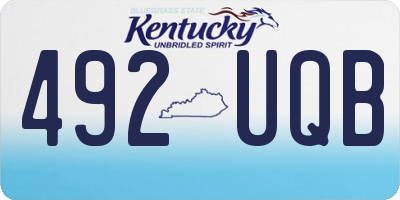 KY license plate 492UQB