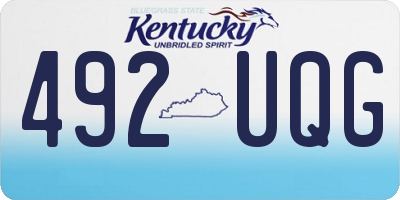 KY license plate 492UQG