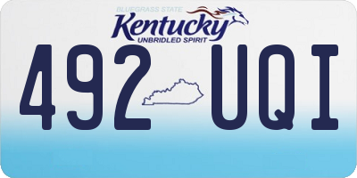 KY license plate 492UQI