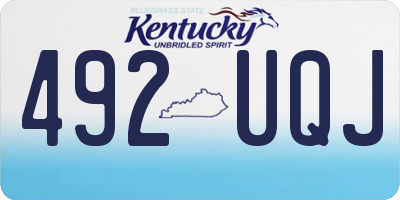 KY license plate 492UQJ
