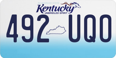 KY license plate 492UQO