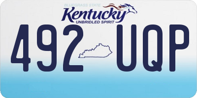 KY license plate 492UQP