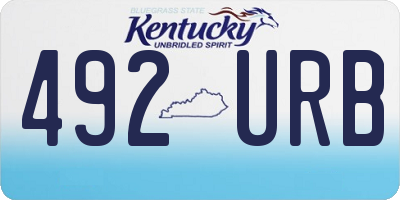 KY license plate 492URB