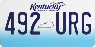 KY license plate 492URG