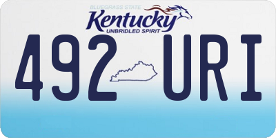 KY license plate 492URI