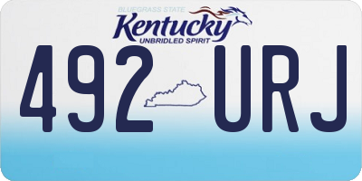 KY license plate 492URJ