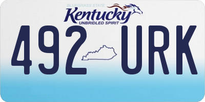 KY license plate 492URK