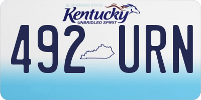 KY license plate 492URN