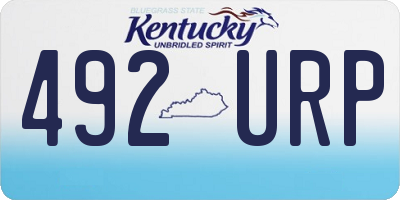 KY license plate 492URP