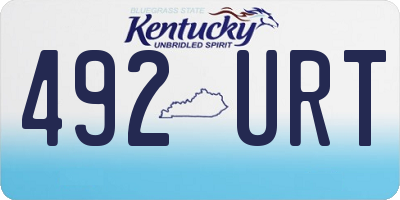 KY license plate 492URT