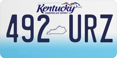 KY license plate 492URZ