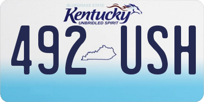KY license plate 492USH