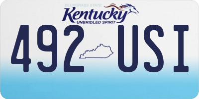 KY license plate 492USI