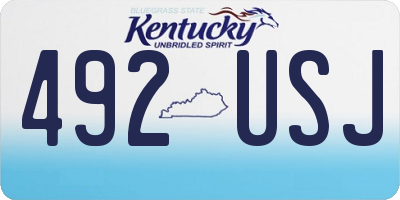 KY license plate 492USJ