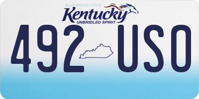 KY license plate 492USO