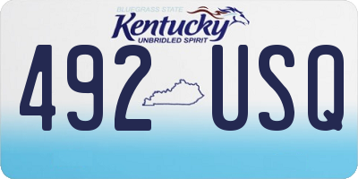 KY license plate 492USQ