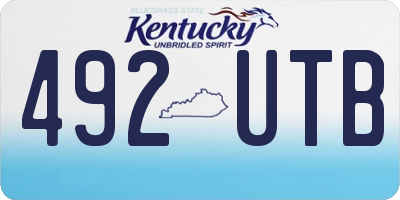 KY license plate 492UTB