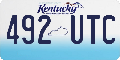 KY license plate 492UTC