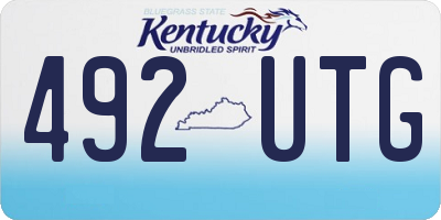 KY license plate 492UTG