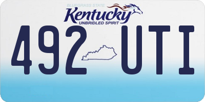 KY license plate 492UTI