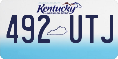 KY license plate 492UTJ