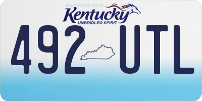 KY license plate 492UTL
