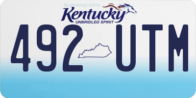 KY license plate 492UTM
