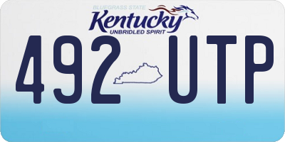 KY license plate 492UTP