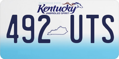 KY license plate 492UTS