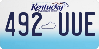 KY license plate 492UUE