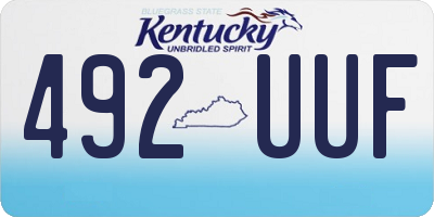 KY license plate 492UUF