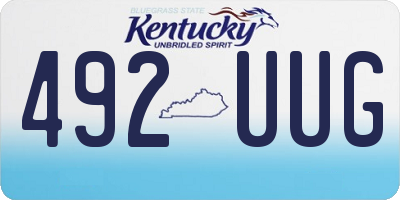 KY license plate 492UUG